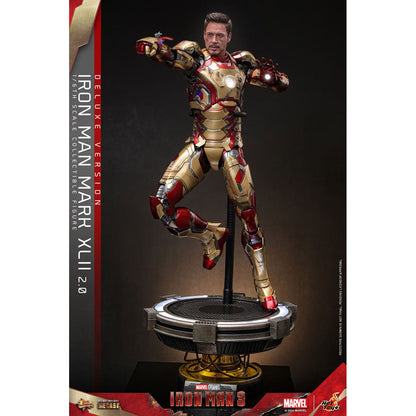Iron Man 3 Movie Masterpiece Diecast 1/6 Iron Man Mark XLII (2.0) Deluxe -Action Figuuri