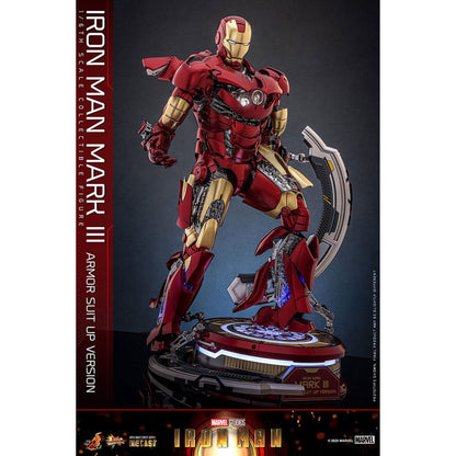 Iron Man Movie Masterpiece Diecast 1/6 Iron Man Mark III (Armor Suit Up Version) -Action Figuuri