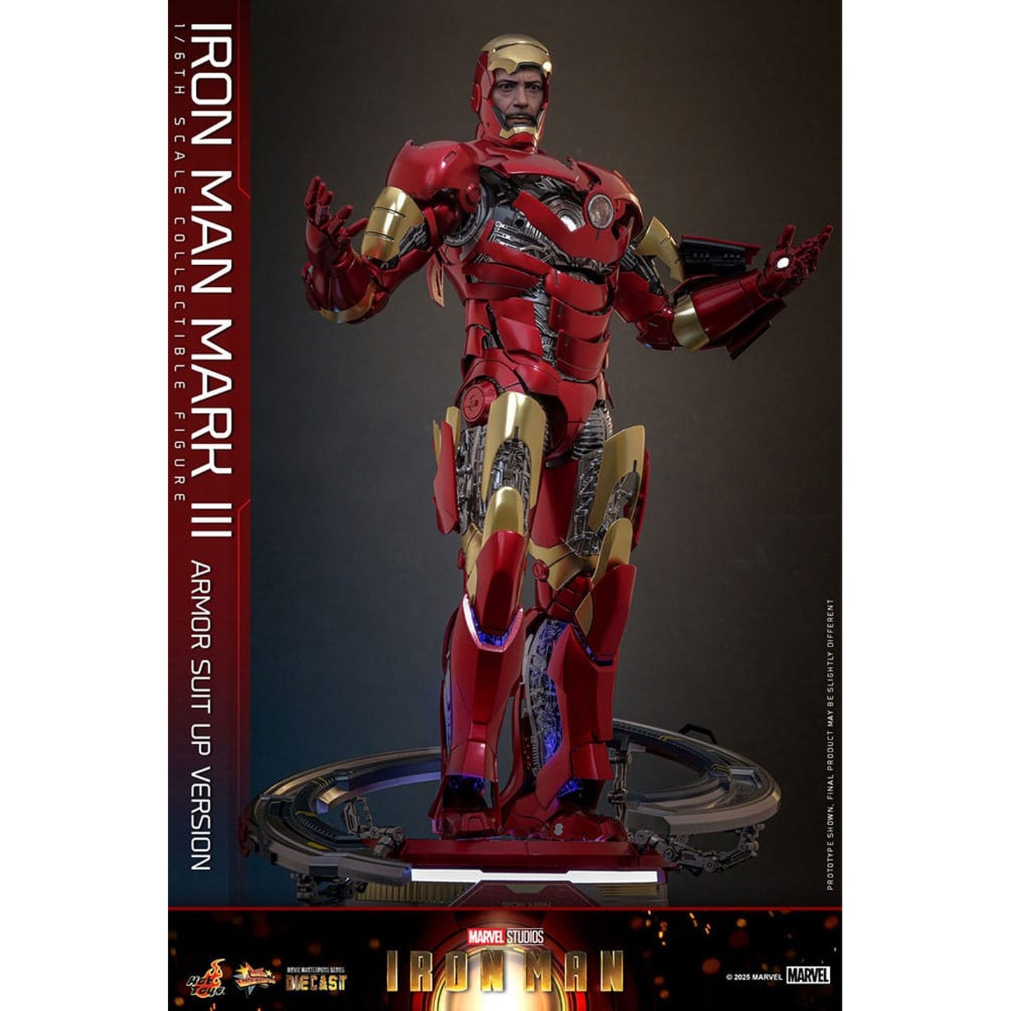 Iron Man Movie Masterpiece Diecast Action Figure 1/6 Iron Man Mark III (Armor Suit Up Version)