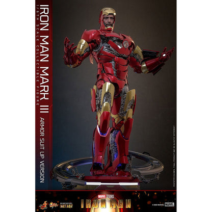 Iron Man Movie Masterpiece Diecast 1/6 Iron Man Mark III (Armor Suit Up Version) -Action Figuuri
