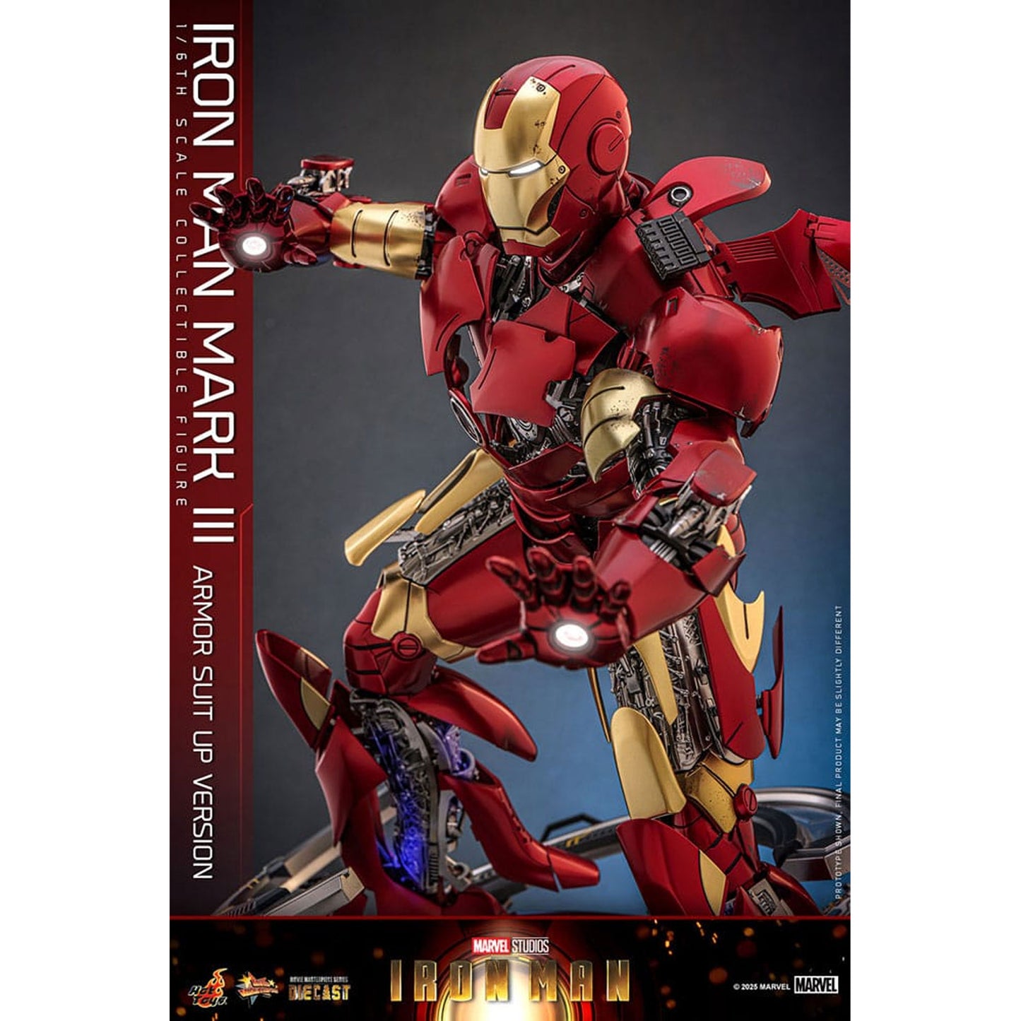 Iron Man Movie Masterpiece Diecast Action Figure 1/6 Iron Man Mark III (Armor Suit Up Version)