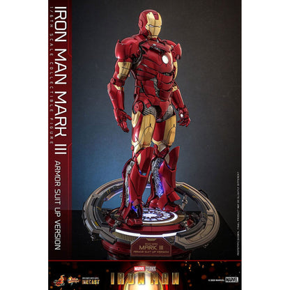 Iron Man Movie Masterpiece Diecast 1/6 Iron Man Mark III (Armor Suit Up Version) -Action Figuuri