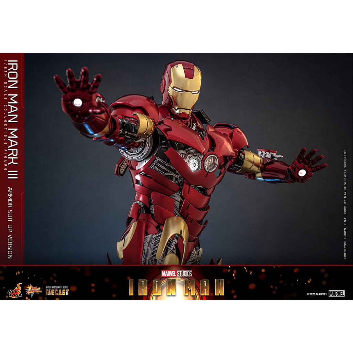 Iron Man Movie Masterpiece Diecast Action Figure 1/6 Iron Man Mark III (Armor Suit Up Version)