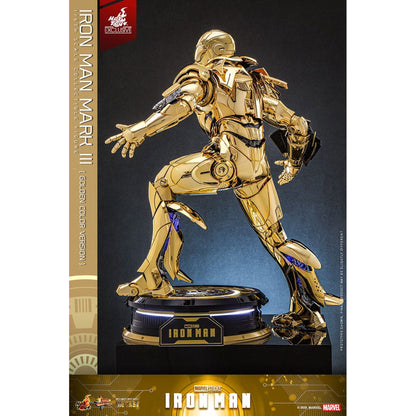 Iron Man Movie Masterpiece Diecast Action Figure 1/6 Iron Man Mark III (Gold Color Version) Hot Toys Exclusive