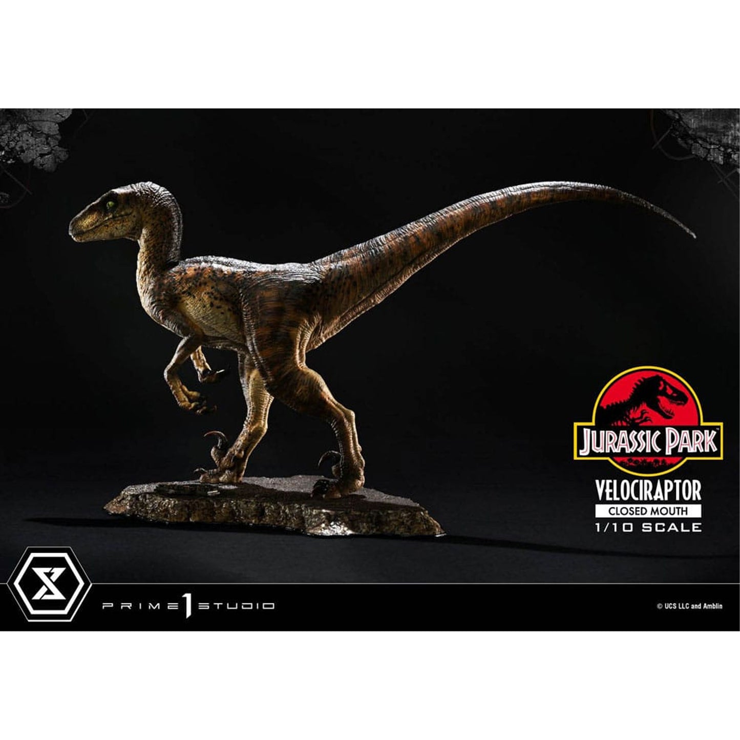 Jurassic Park Prime Collectibles 1/10 Velociraptor Closed Mouth