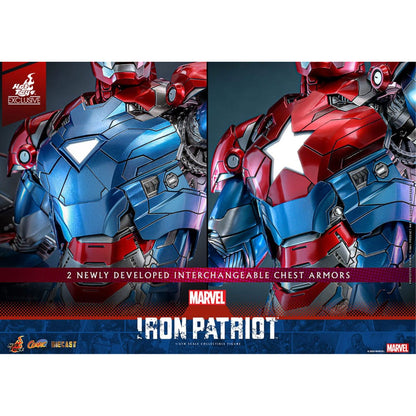 Marvel Comic Diecast Masterpiece Action Figure 1/6 Iron Patriot Hot Toys Exclusive