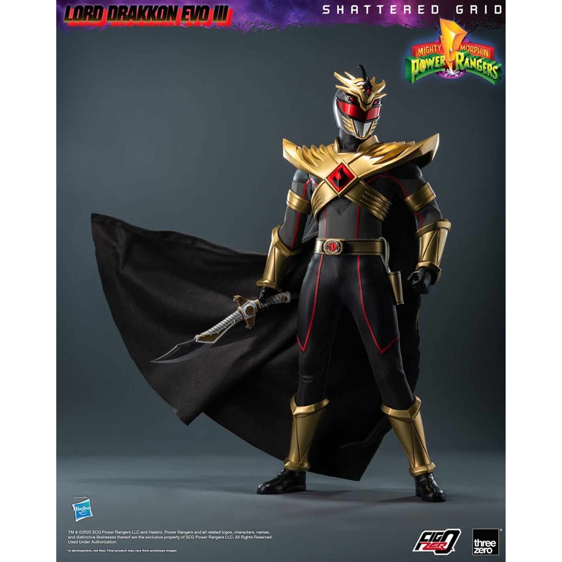 Mighty Morphin Power Rangers Shattered Grid FigZero 1/6 Lord Drakkon Evo III -Action Figuuri