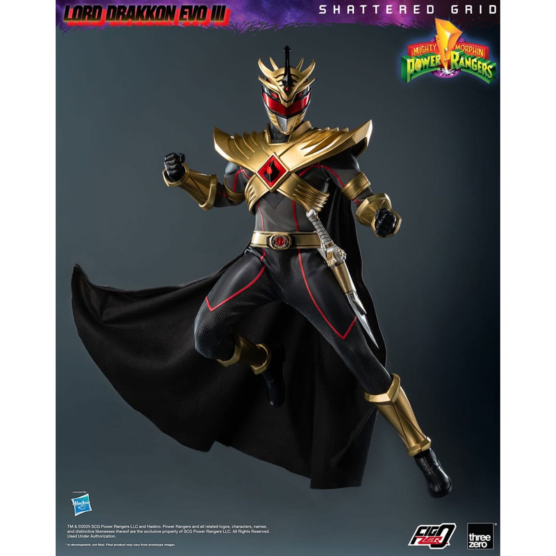 Mighty Morphin Power Rangers Shattered Grid FigZero 1/6 Lord Drakkon Evo III -Action Figuuri