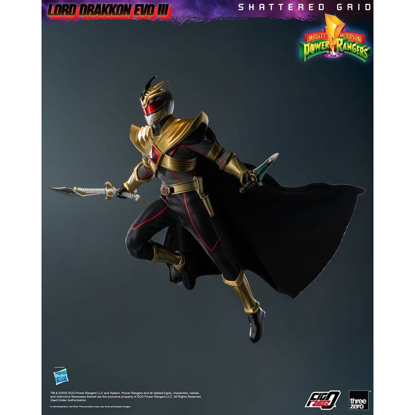 Mighty Morphin Power Rangers Shattered Grid FigZero 1/6 Lord Drakkon Evo III -Action Figuuri