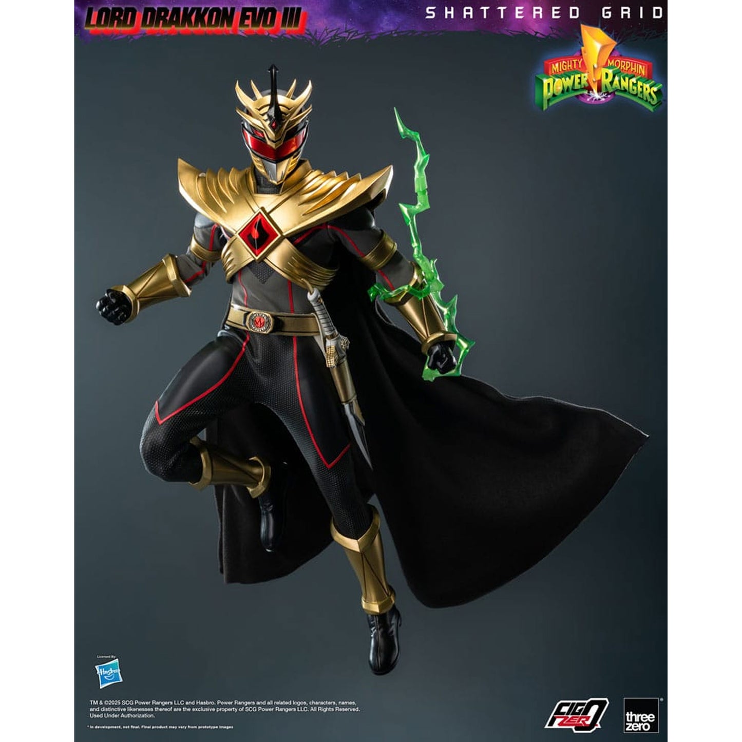 Mighty Morphin Power Rangers Shattered Grid FigZero 1/6 Lord Drakkon Evo III -Action Figuuri