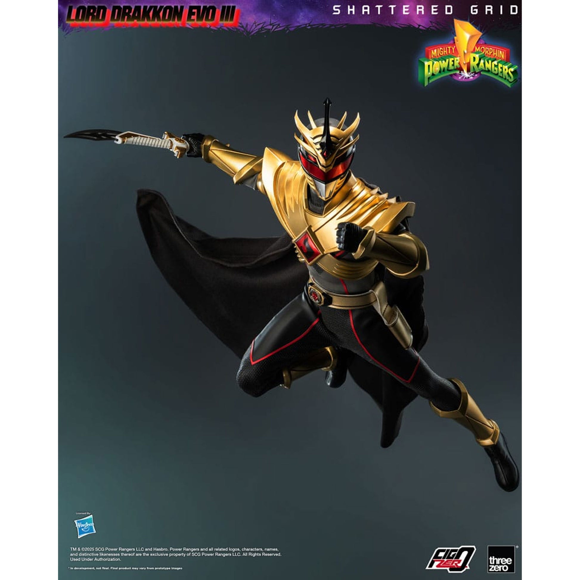 Mighty Morphin Power Rangers Shattered Grid FigZero 1/6 Lord Drakkon Evo III -Action Figuuri