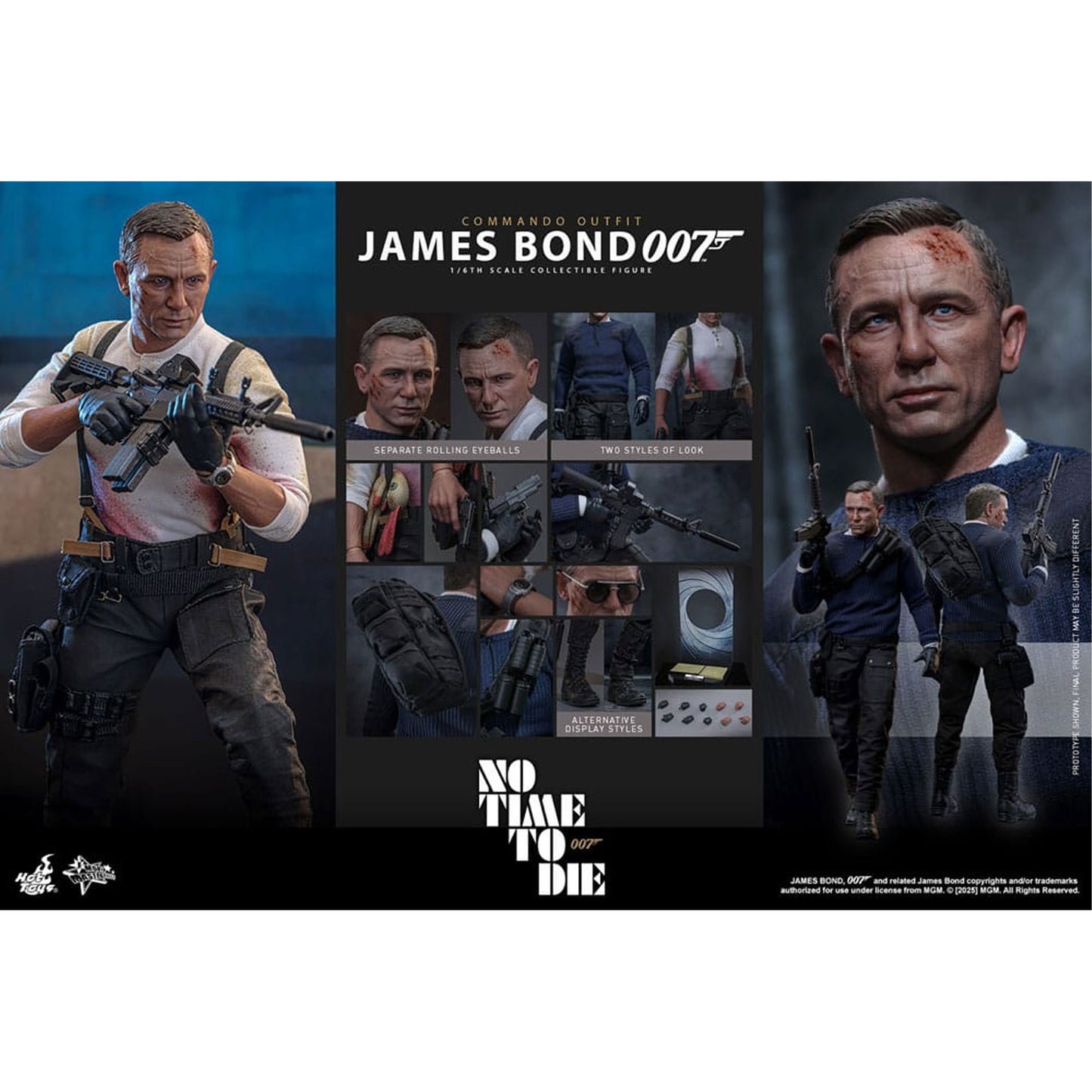 No Time To Die Movie Masterpiece Action Figure 1/6 James Bond (Commando Outfit) Hot Toys Exclusive