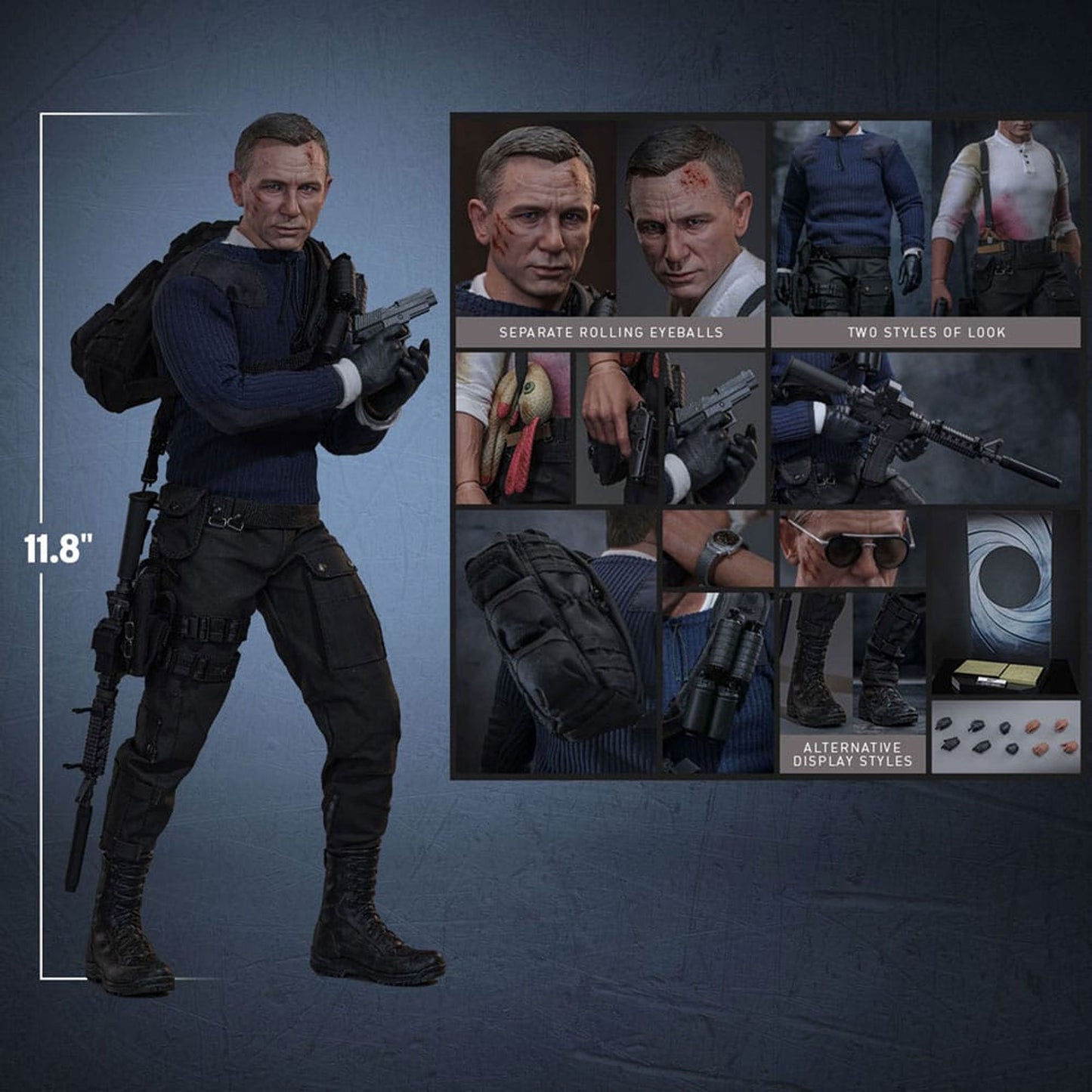 No Time To Die Movie Masterpiece Action Figure 1/6 James Bond (Commando Outfit) Hot Toys Exclusive