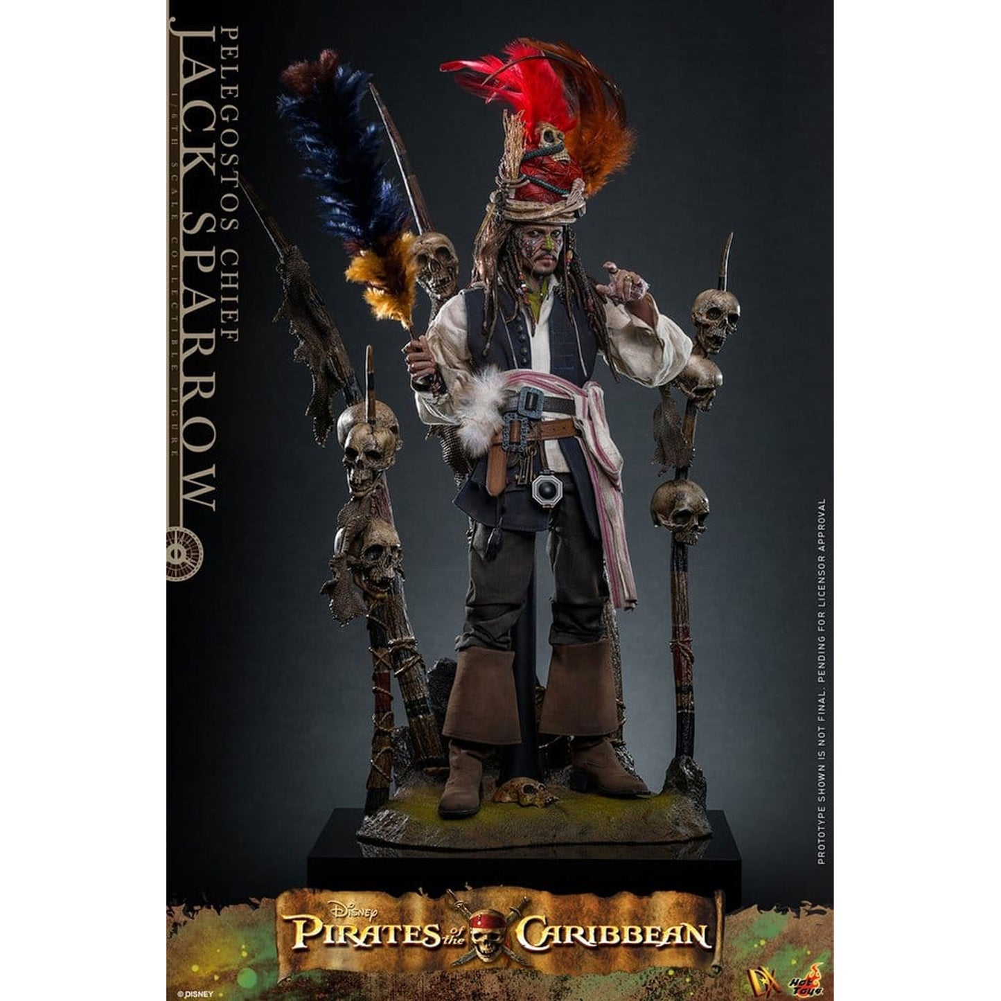 Pirates of the Caribbean: Dead Man's Chest DX 1/6 Pelegostos Chief Jack Sparrow -Action Figure