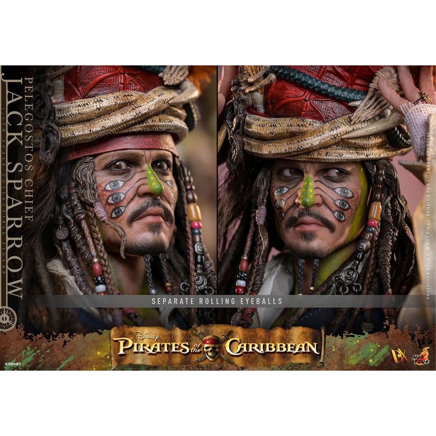 Pirates of the Caribbean: Dead Man's Chest DX 1/6 Pelegostos Chief Jack Sparrow -Action Figure