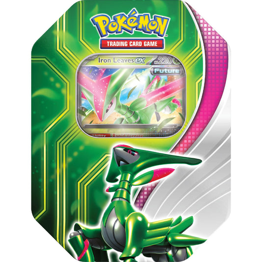 Pokemon Paradox Clash Tin Iron Leaves ex