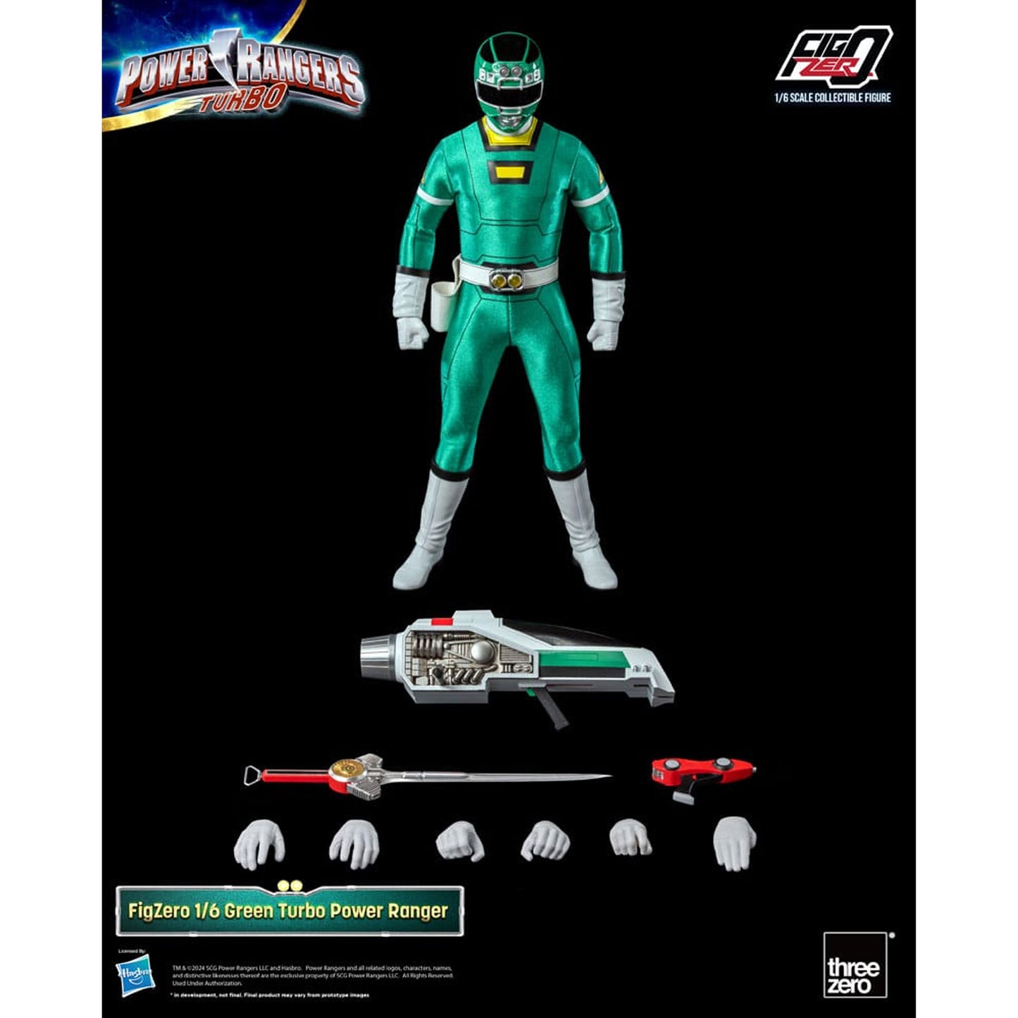 Power Rangers Turbo FigZero 1/6 Green Turbo Power Ranger