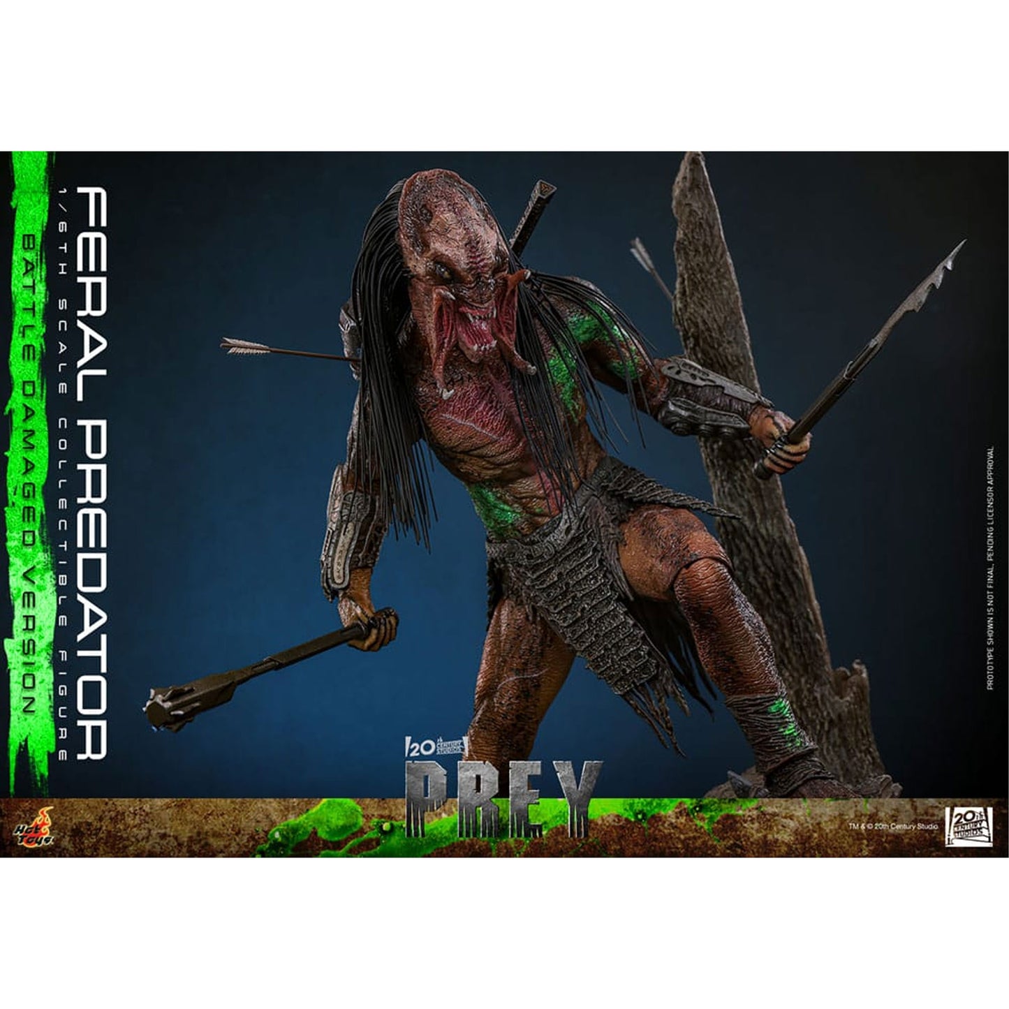 Prey 1/6 Feral Predator (Battle Damaged Version) -Action Figure