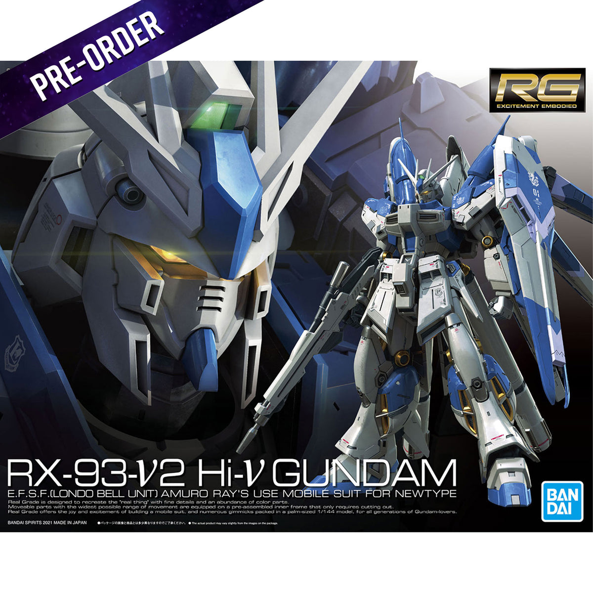 Rg Gundam Hi Nu 1/144 -Model Kit
