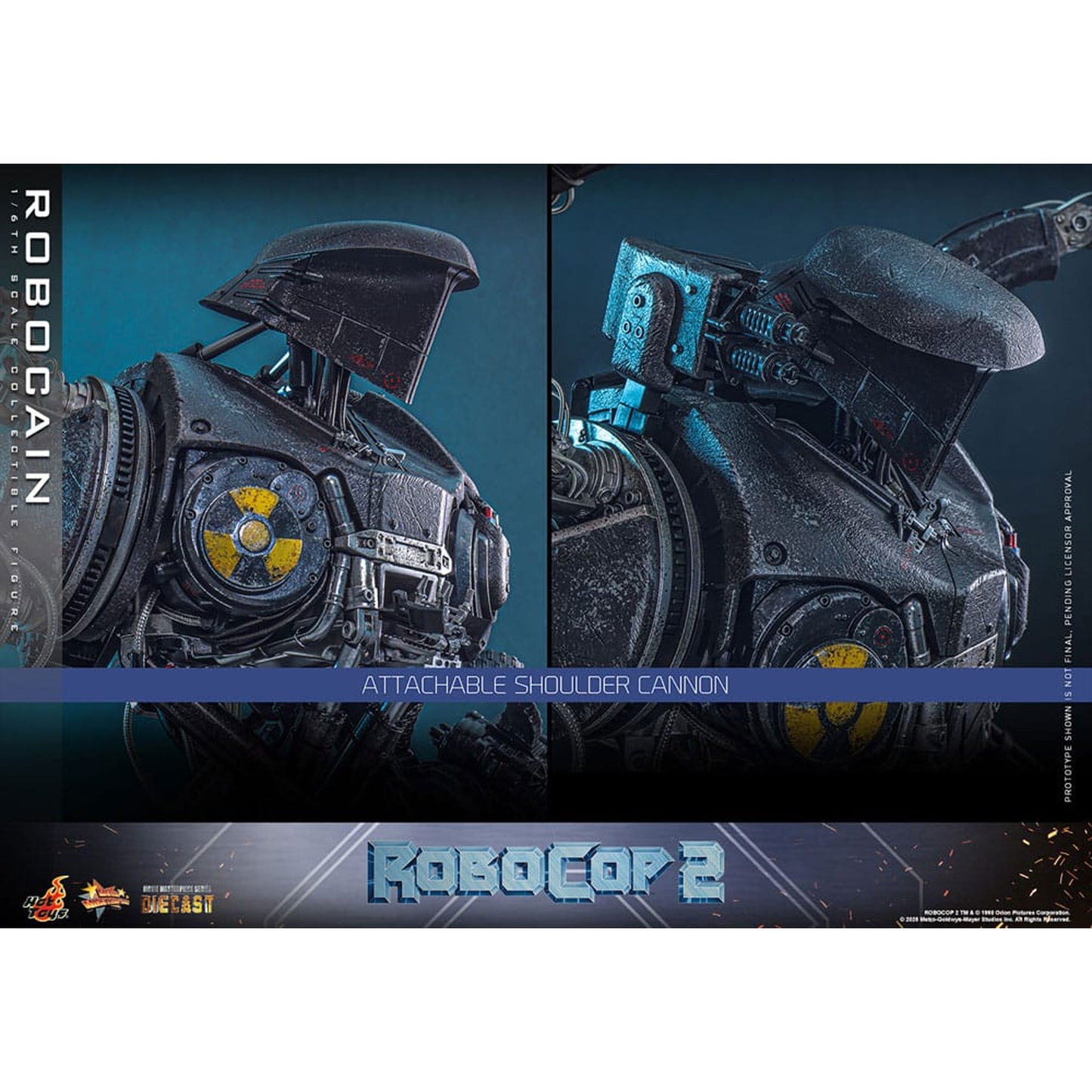 RoboCop 2 Movie Masterpiece Diecast Action Figure 1/6 RoboCain