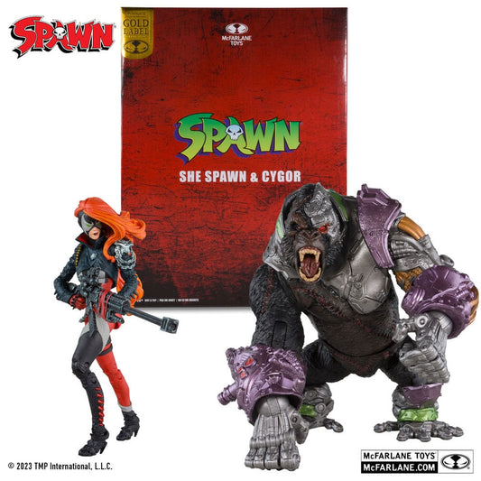 Spawn 2 Pack She Spawn & Cygor (Gold Label)