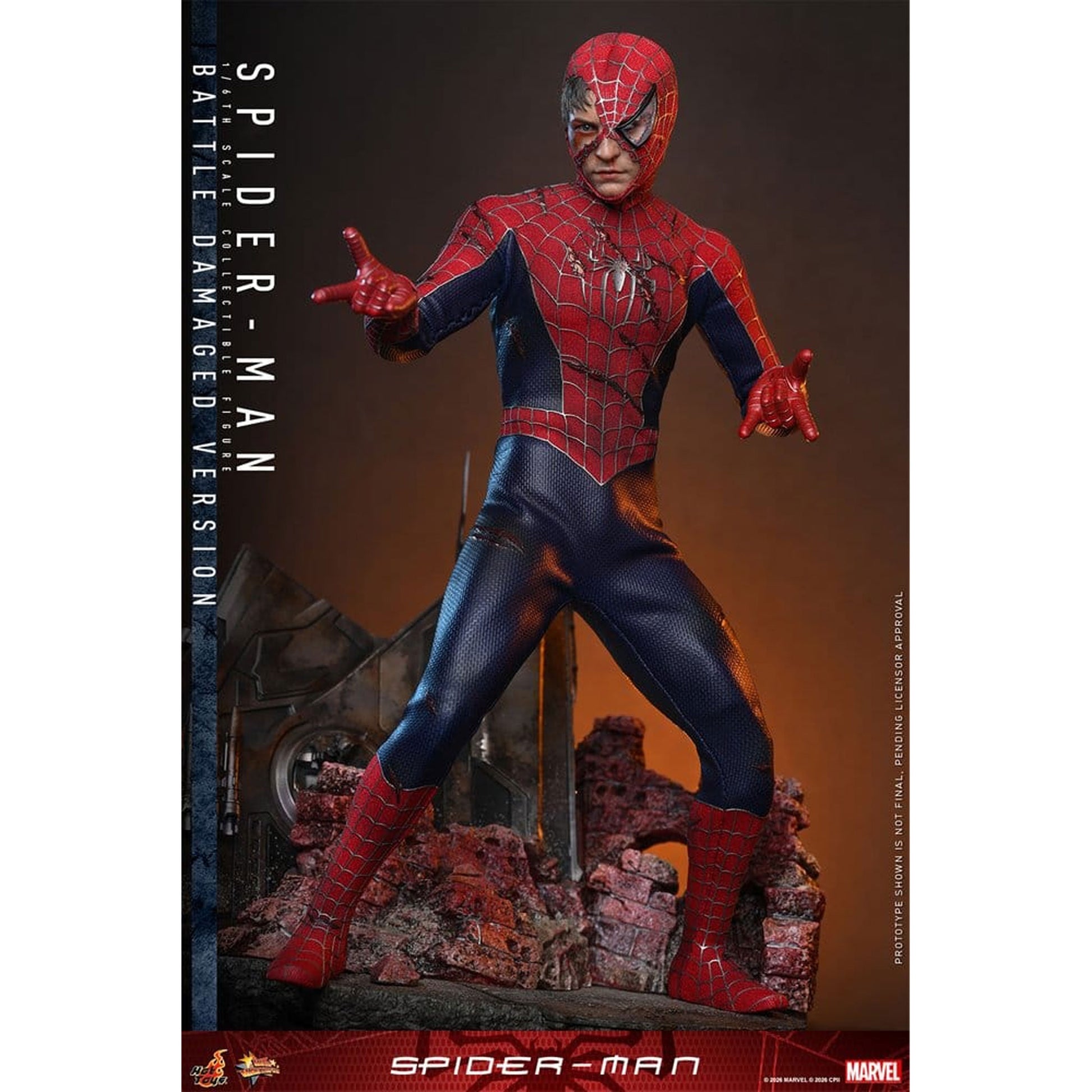 Spider-Man Movie Masterpiece 1/6 Spider-Man (Battle Damaged Version) -Action Figure