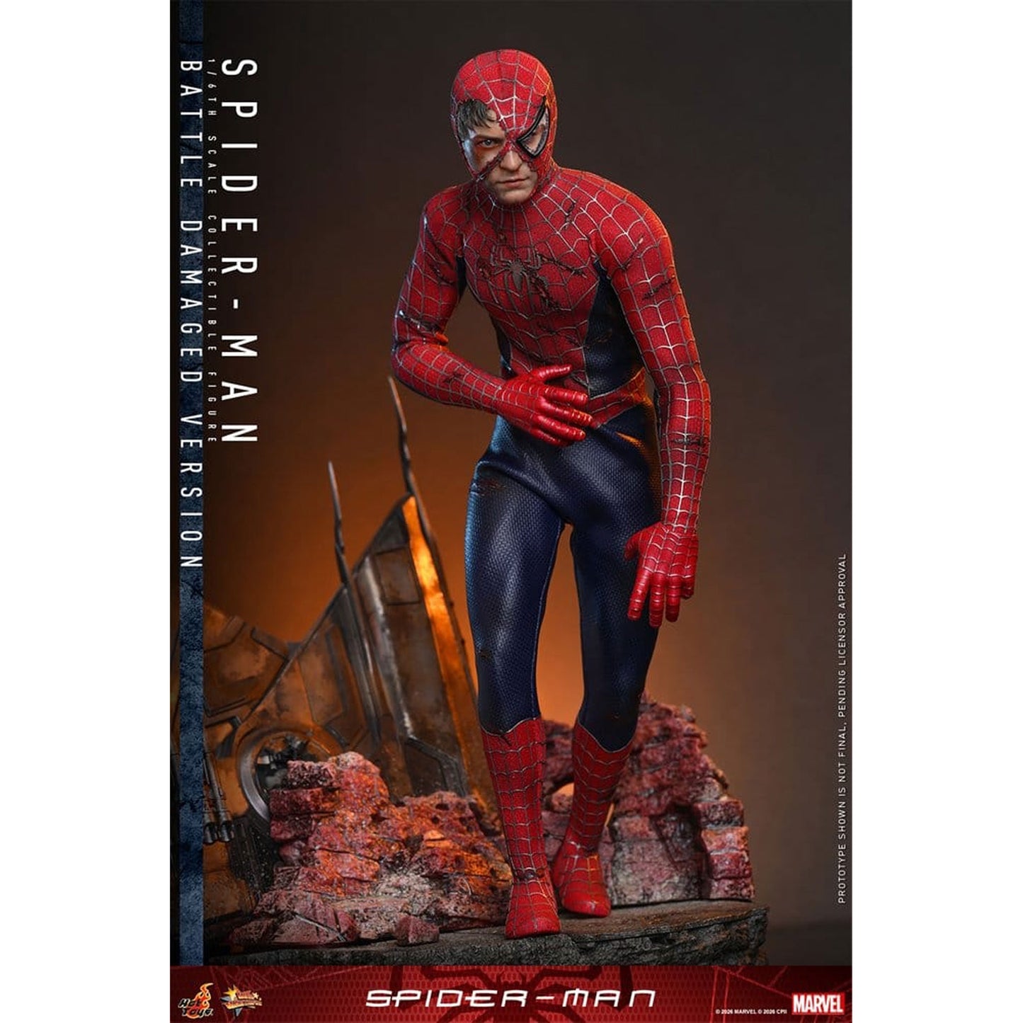 Spider-Man Movie Masterpiece 1/6 Spider-Man (Battle Damaged Version) -Action Figure