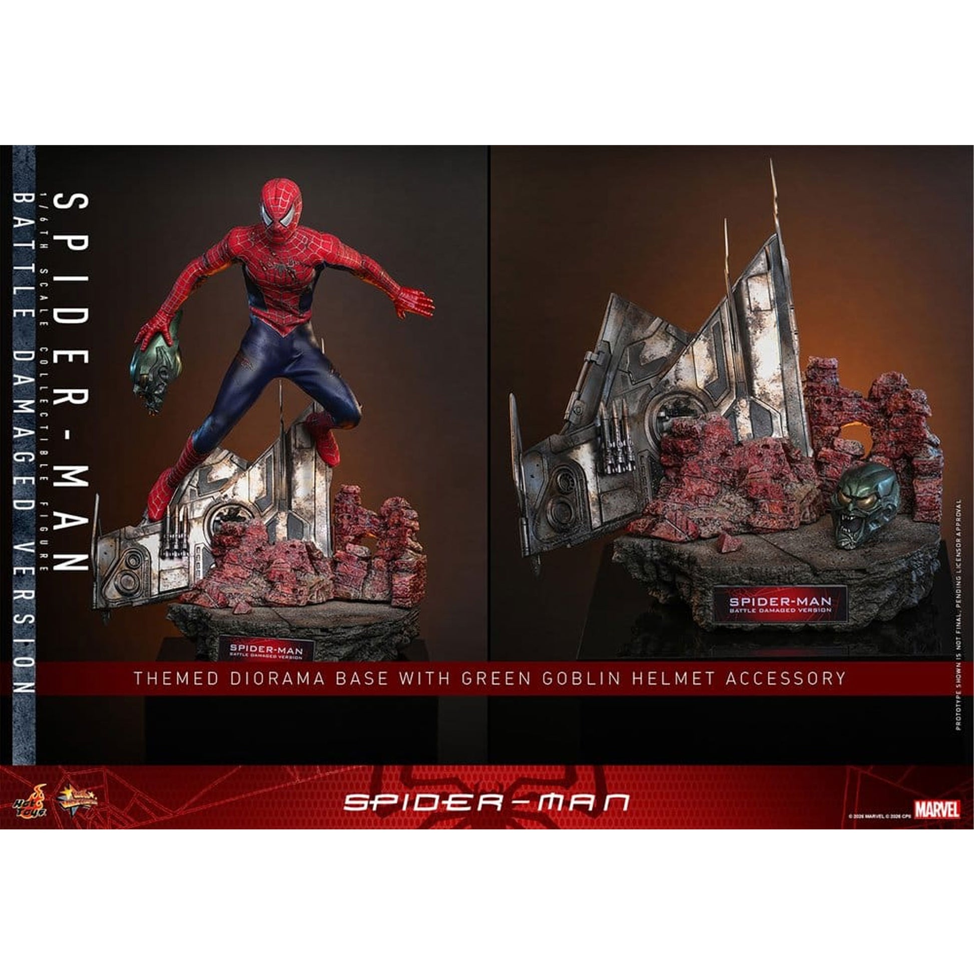 Spider-Man Movie Masterpiece 1/6 Spider-Man (Battle Damaged Version) -Action Figure