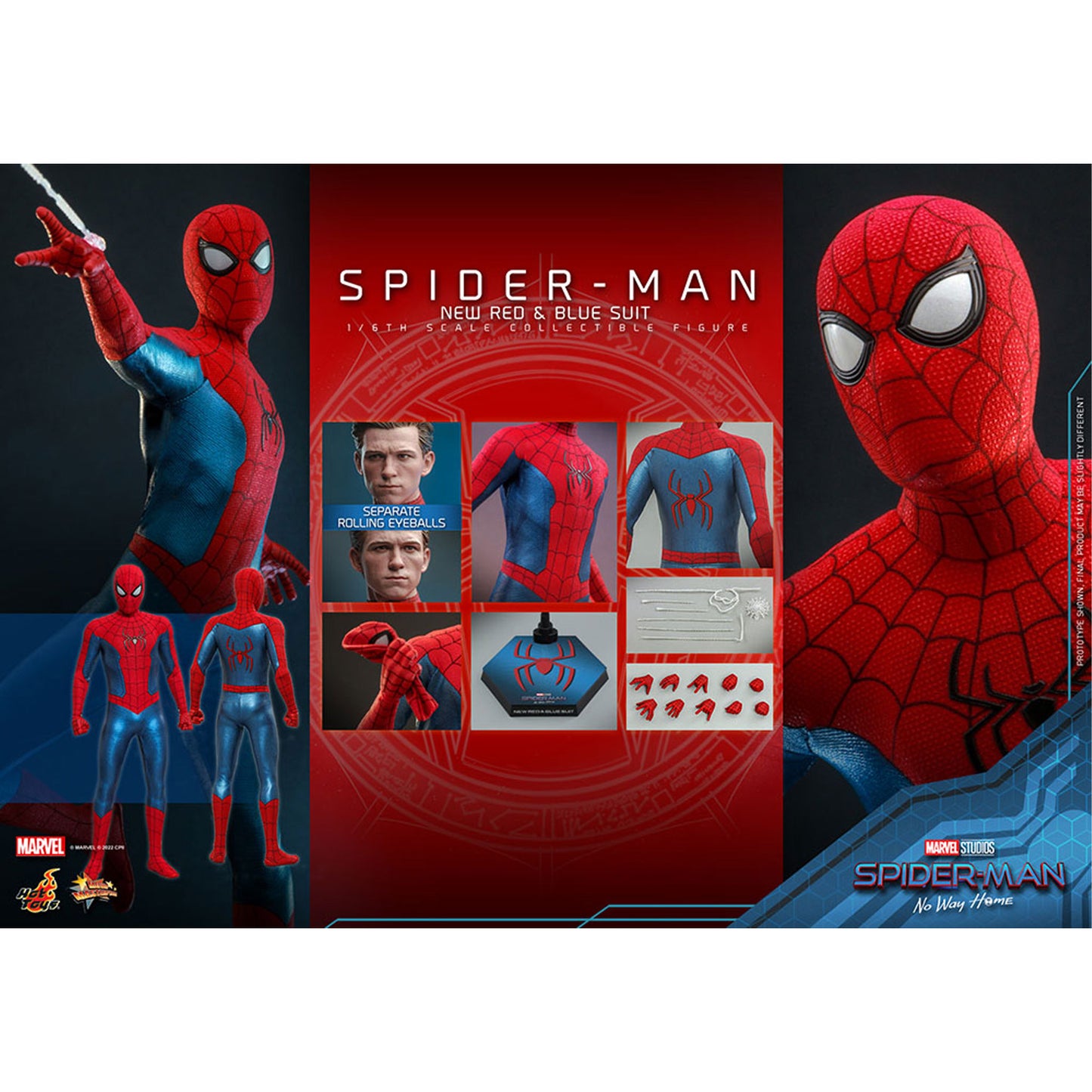 Spider-Man: No Way Home Movie Masterpiece 1/6 Spider-Man (New Red and Blue Suit)