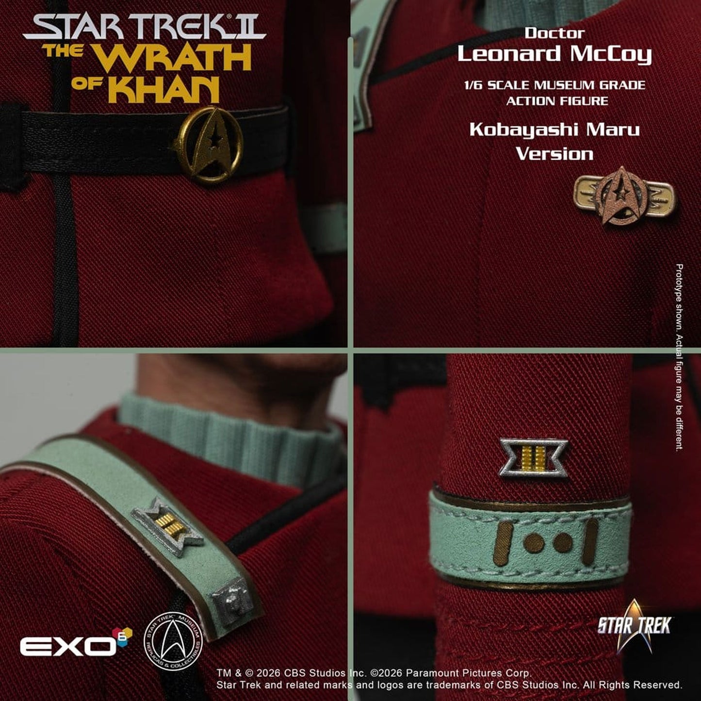Star Trek II: The Wrath of Khan 1/6 Dr. Leonard McCoy Kobayashi Maru Version -Action Figure