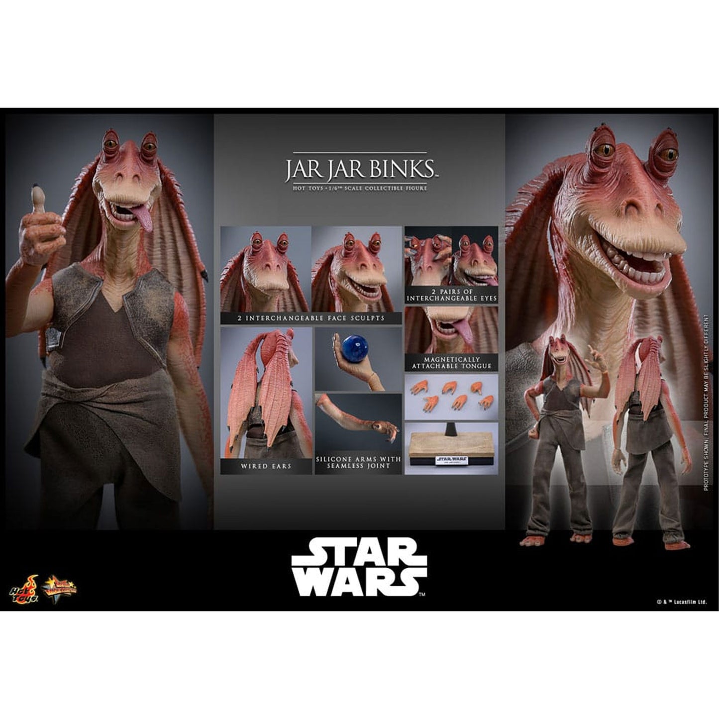 Star Wars Action Figure 1/6 Jar Jar Binks