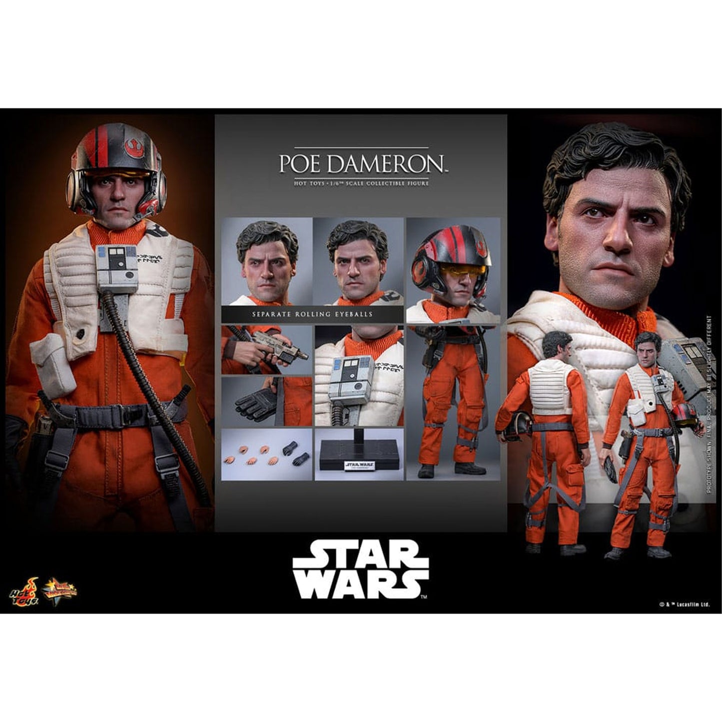 Star Wars Action Figure 1/6 Poe Dameron