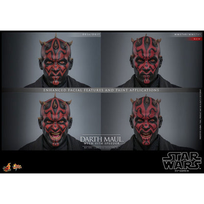 Star Wars Episode I Movie Masterpiece Action Figure 1/6 Darth Maul with Sith Speeder
