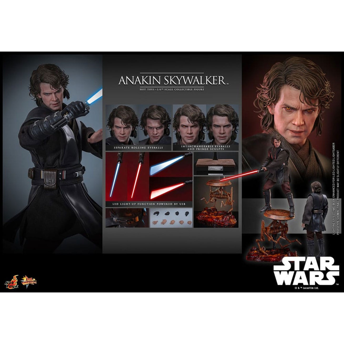 Star Wars: Episode III - Revenge of the Sith Movie Masterpiece Action Figure 1/6 Anakin Skywalker