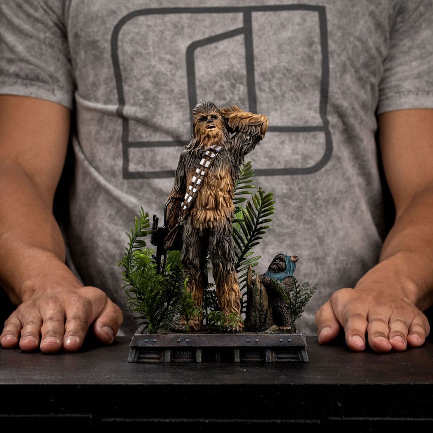Star Wars Episode VI Art Scale Statue 1/10 Chewbacca and Tokkat -Figuuri