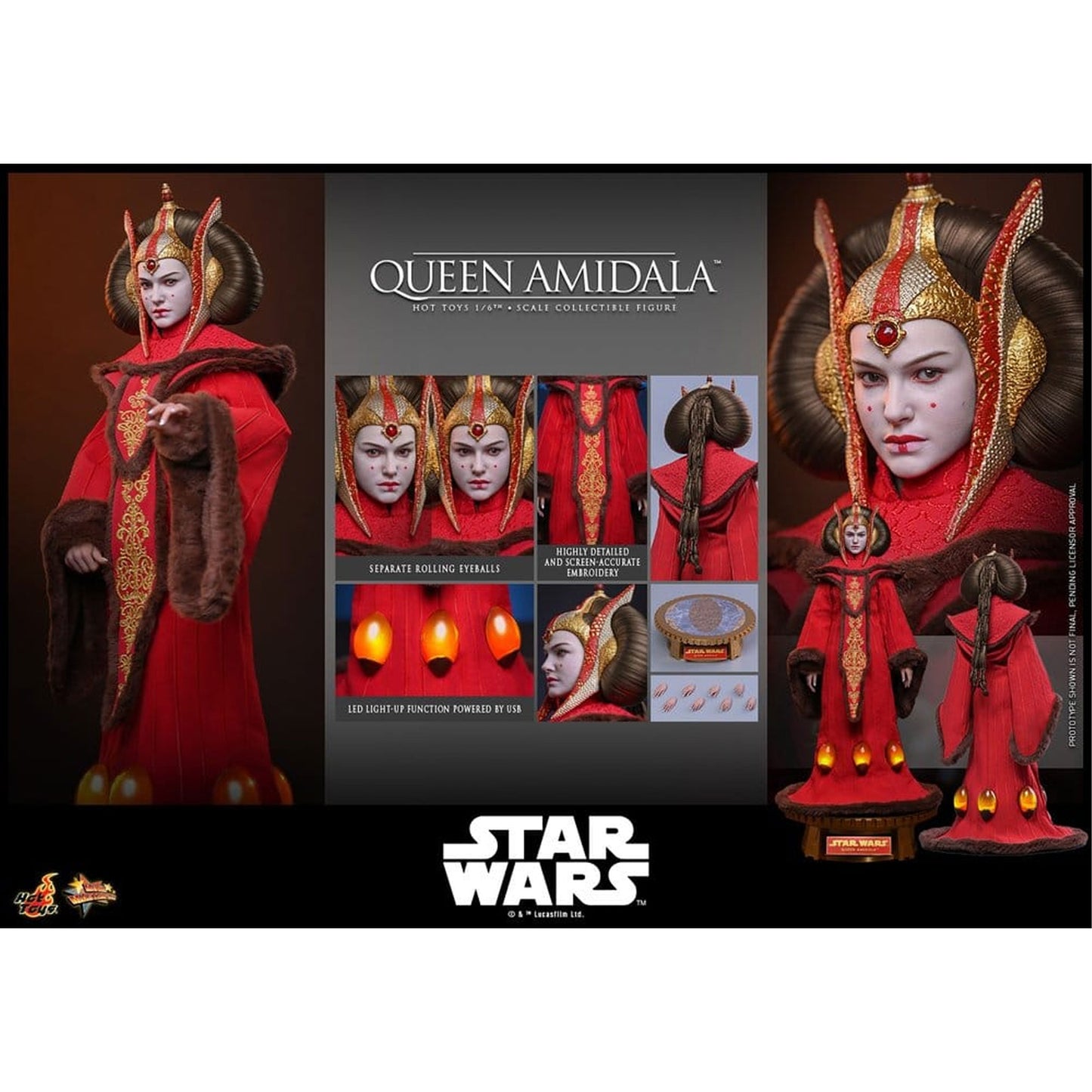 Star Wars Movie Masterpiece 1/6 Queen Amidala -Action Figure
