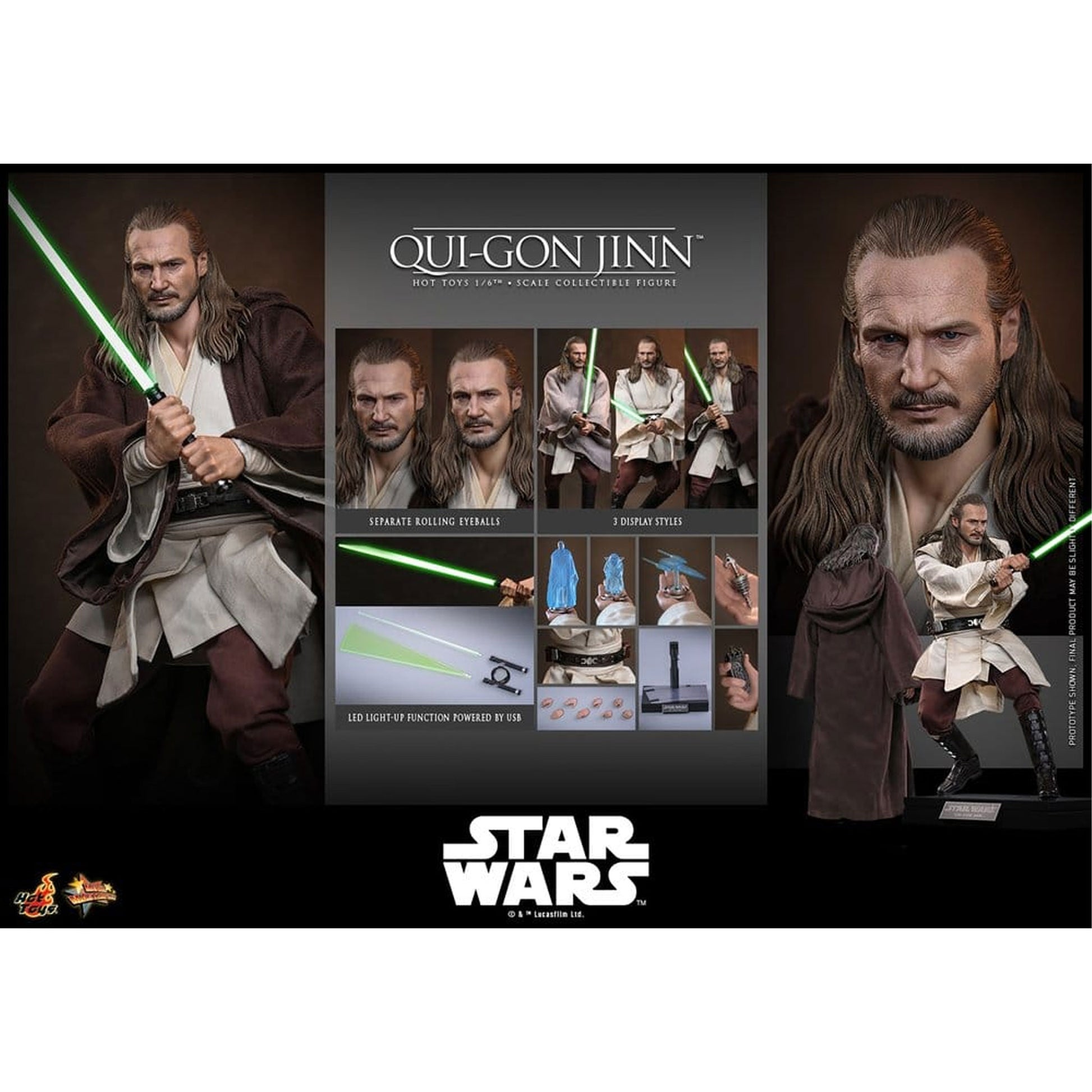 Star Wars Movie Masterpiece 1/6 Qui-Gon Jinn (Collector Edition) -Action Figure