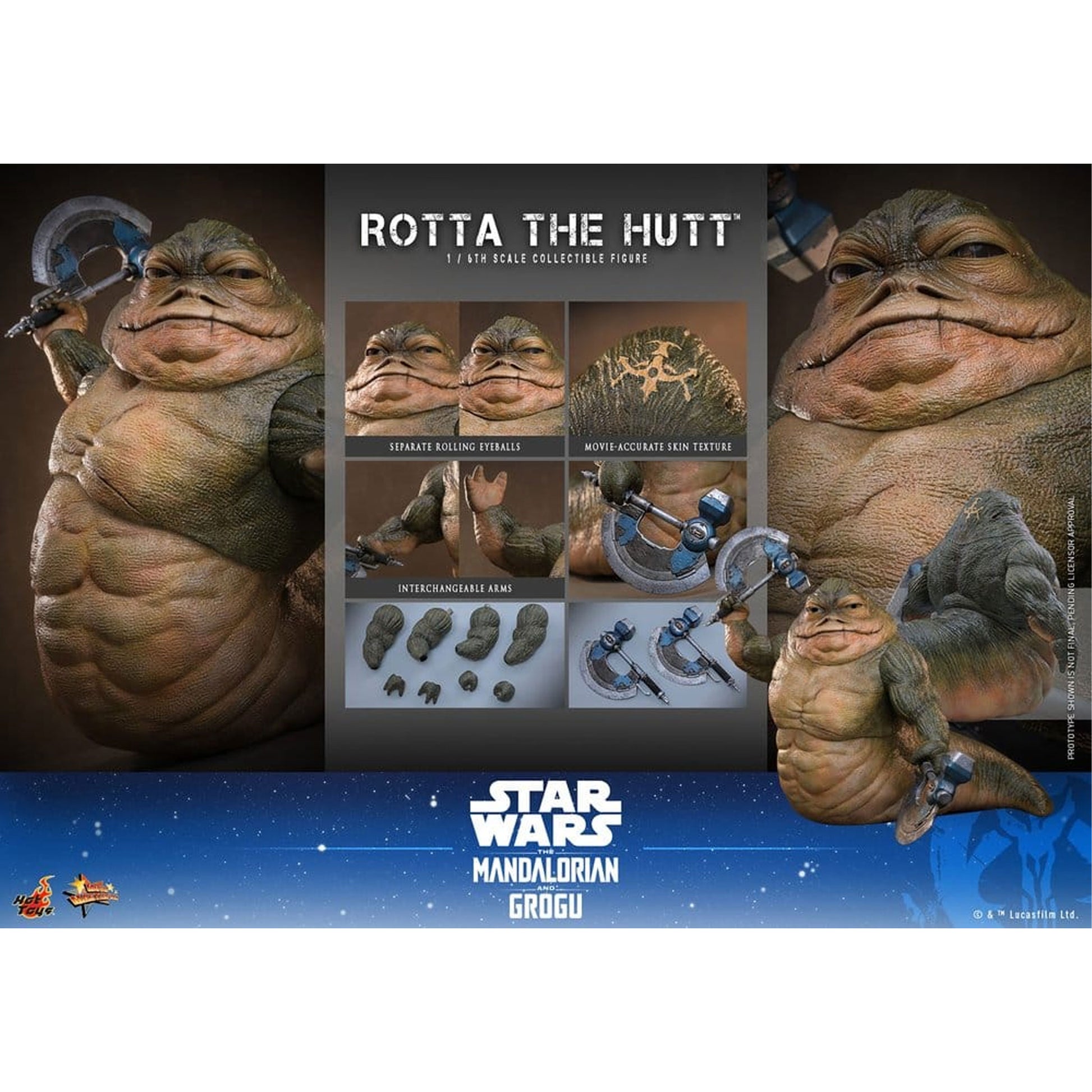 Star Wars Movie Masterpiece 1/6 Rotta The Hutt -Action Figure