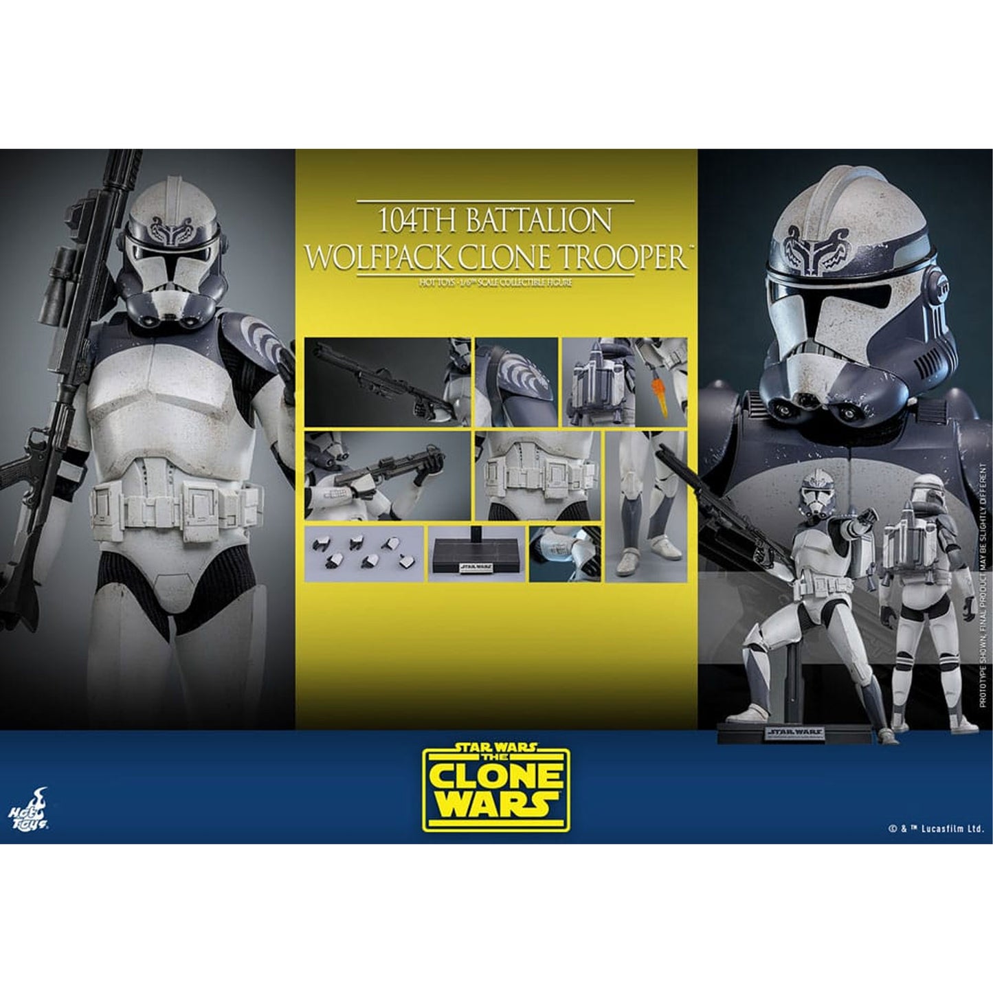 Star Wars The Clone Wars 1/6 104th Battalion Wolfpack Clone Trooper