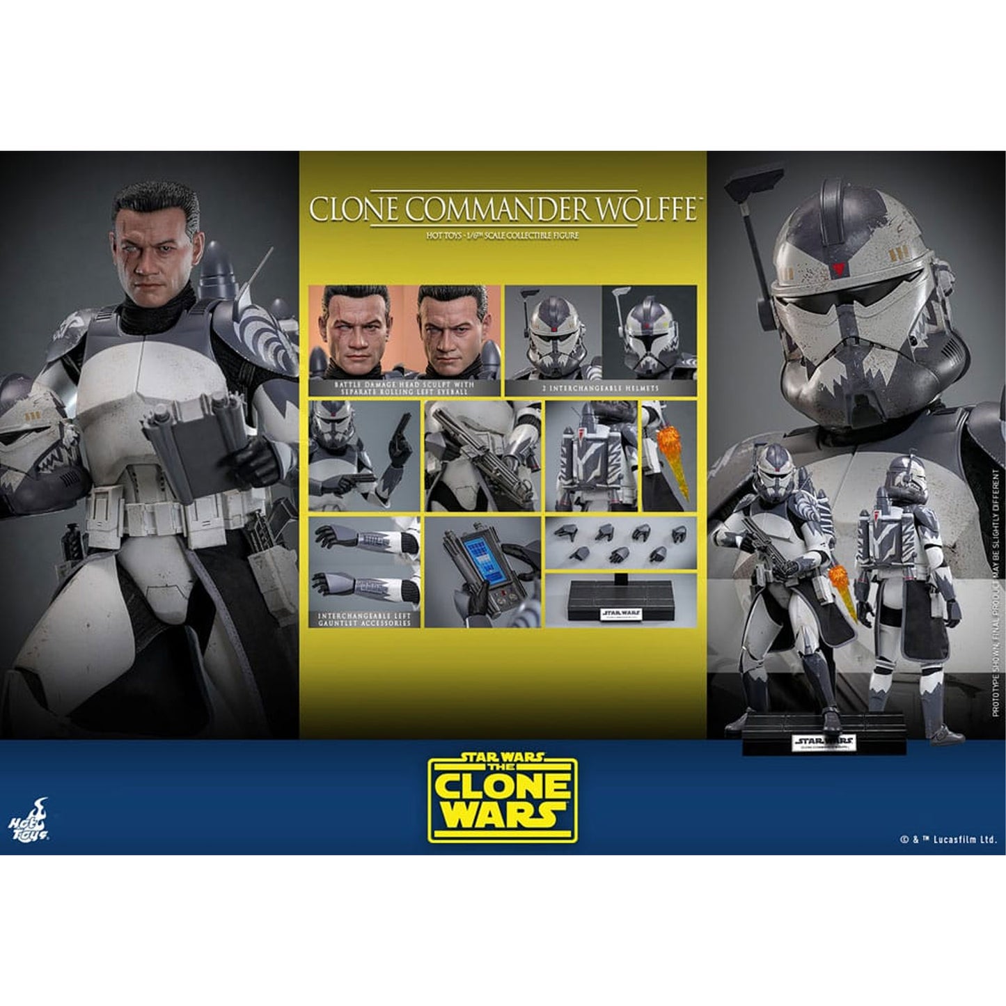 Star Wars: The Clone Wars 1/6 Clone Commander Wolffe