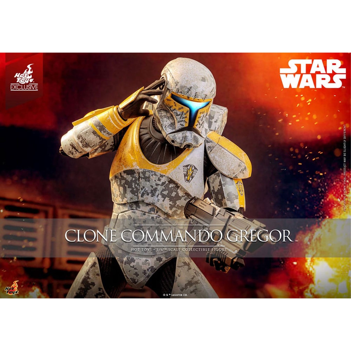 Star Wars: The Clone Wars Action Figure 1/6 Clone Commando Gregor Hot Toys Exclusive