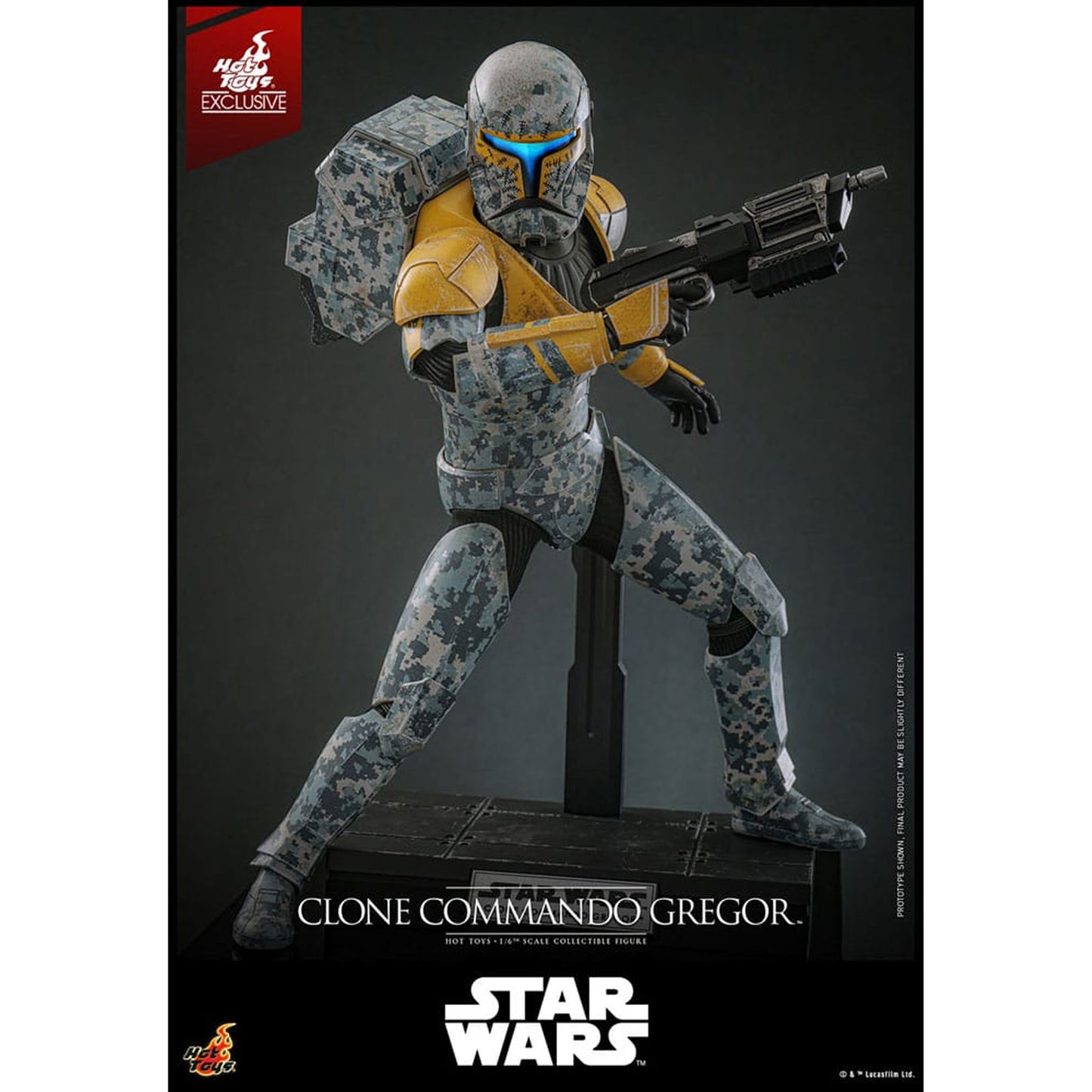 Star Wars: The Clone Wars Action Figure 1/6 Clone Commando Gregor Hot Toys Exclusive