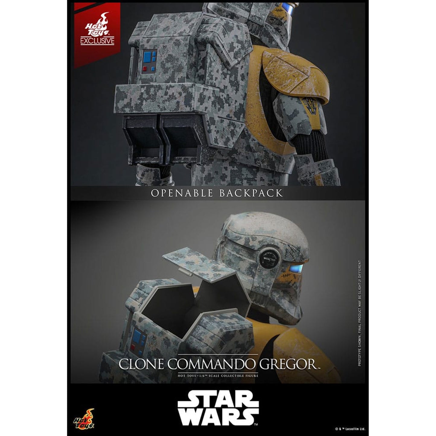 Star Wars: The Clone Wars Action Figure 1/6 Clone Commando Gregor Hot Toys Exclusive