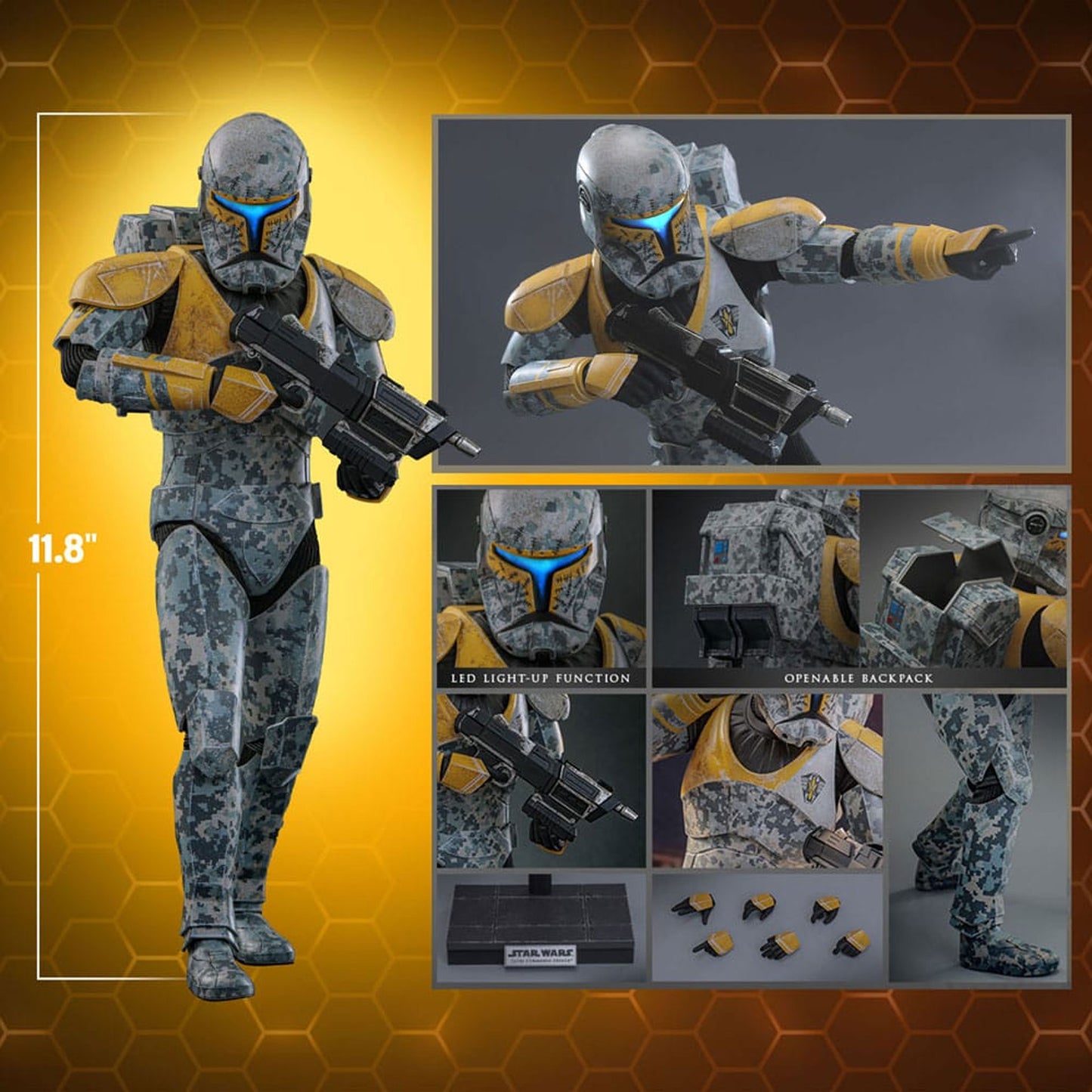 Star Wars: The Clone Wars Action Figure 1/6 Clone Commando Gregor Hot Toys Exclusive