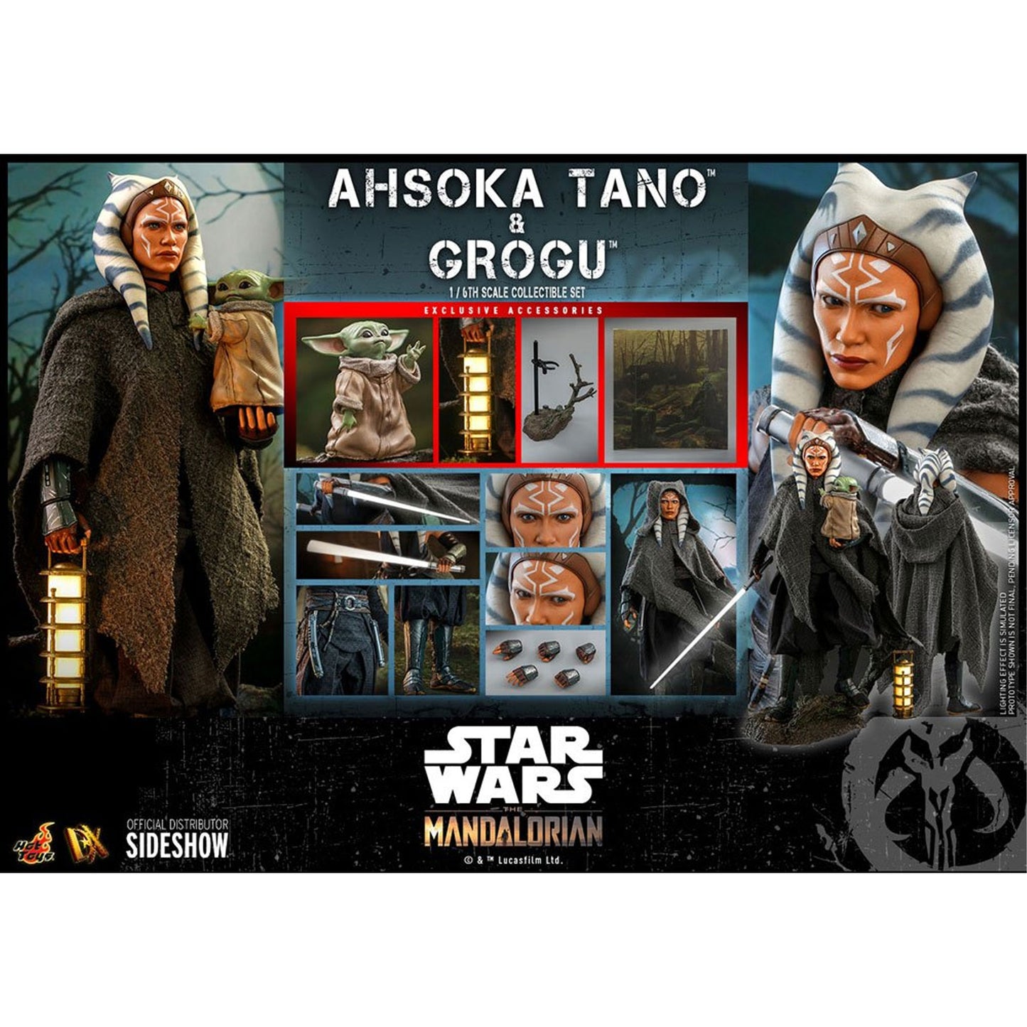 Star Wars The Mandalorian 2-Pack 1/6 Ahsoka Tano & Grogu