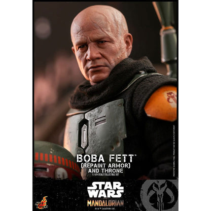 Star Wars: The Mandalorian Action Figure 1/6 Boba Fett Repaint Armor and Throne Special Edition
