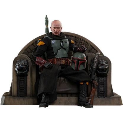 Star Wars The Mandalorian 1/6 Boba Fett (Repaint Armor) och tron