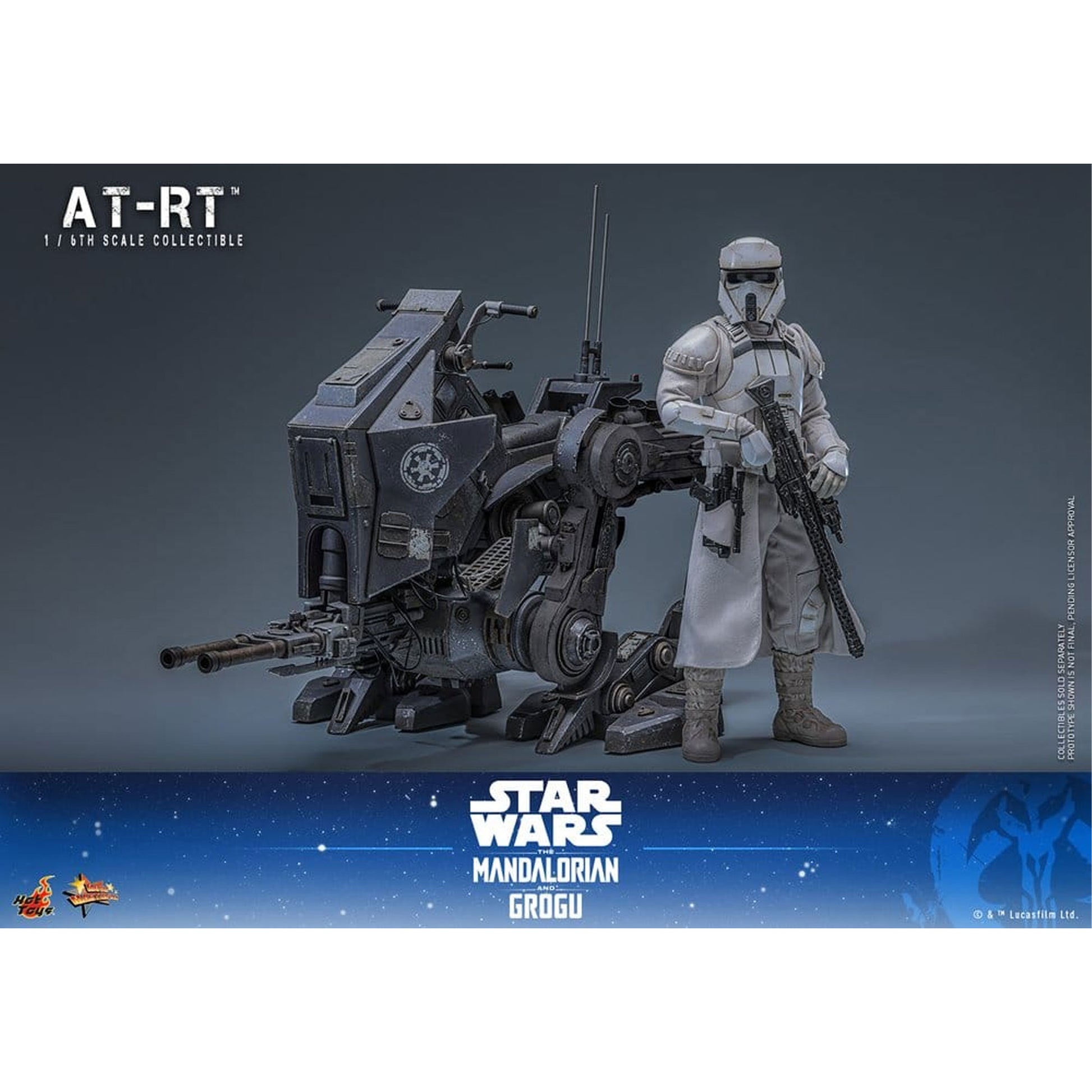 Star Wars: The Mandalorian & Grogu Movie Masterpiece Set 1/6 Imperial Remnant AT-RT Driver & AT-RT -Action Figure