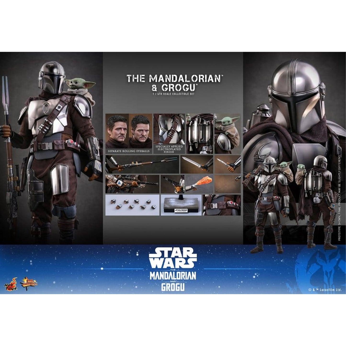 Star Wars: The Mandalorian & Grogu Movie Masterpiece 1/6 The Mandalorian and Grogu -Action Figure
