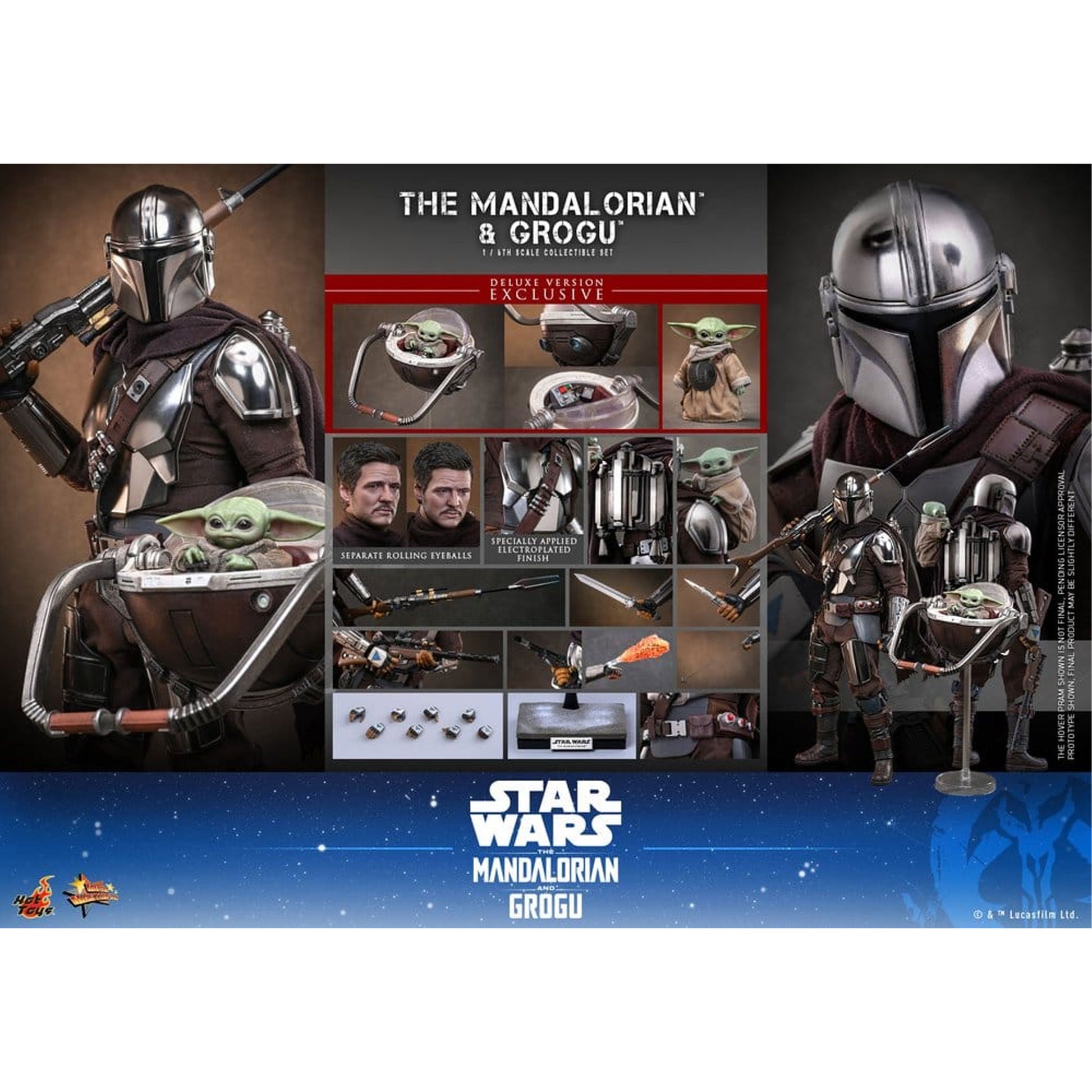 Star Wars: The Mandalorian & Grogu Movie Masterpiece 1/6 The Mandalorian and Grogu (Deluxe Version) -Action Figure